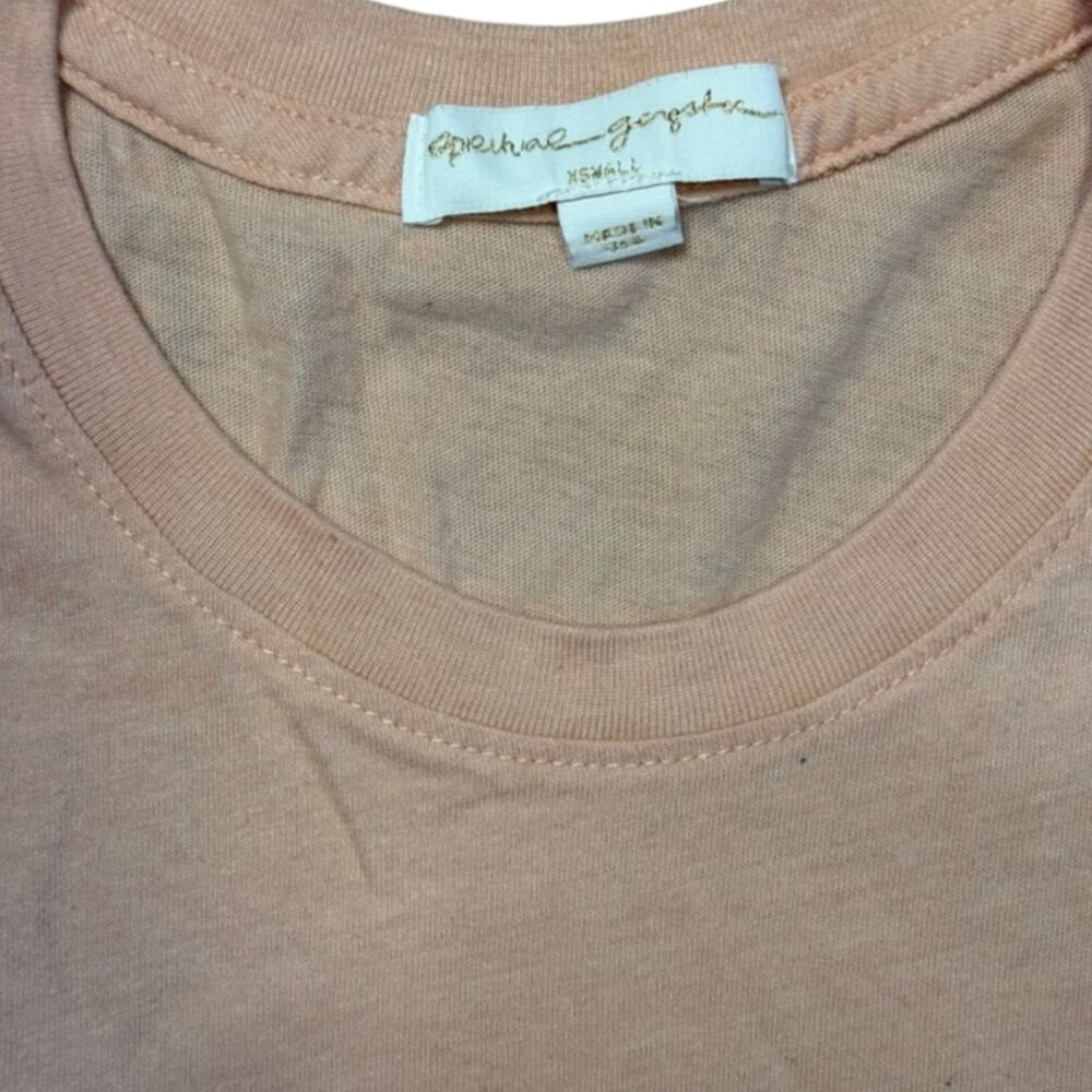 NWOT Spiritual Gangster Tank Top XS Blush Pink Crop Muscle Tee - Picture 4 of 5